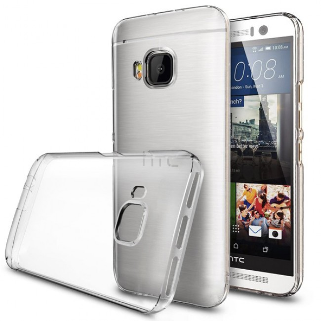 Full Protection HTC One M9 Crystal Clear Transparent Case Cover 