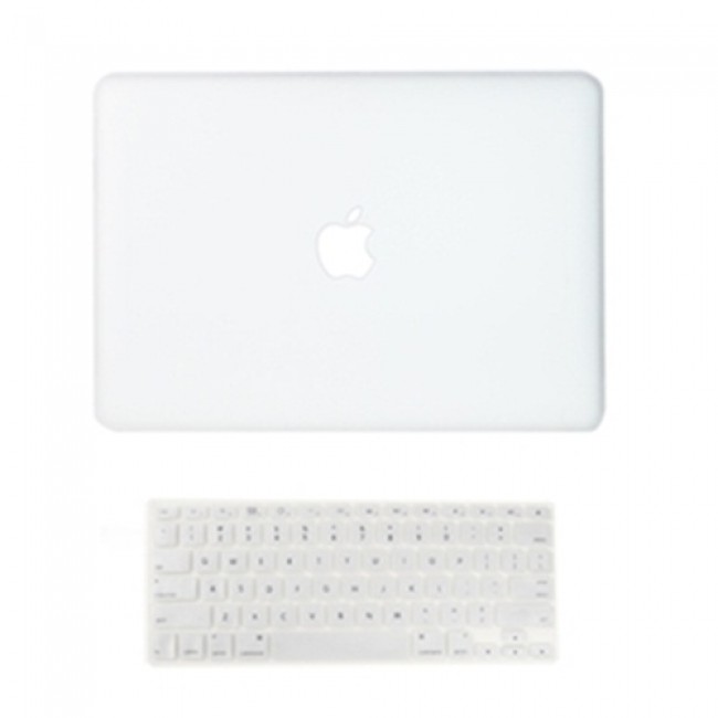 Margoun Hard Cover with Matching Color Keyboard Skin for MacBook Air 17 inch A1297 - White