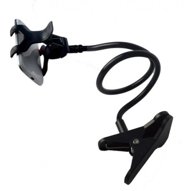 Flexible Lazy Bracket Mobile Phone Stand Holder Car Bed Desk for Samsung iPhone 6 Plus (Black)
