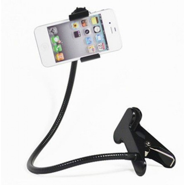Flexible Phone Holder Desktop Bed Lazy Bracket Mobile Stand for iPhone 4 5s iPhone 6 Samsung - Black 
