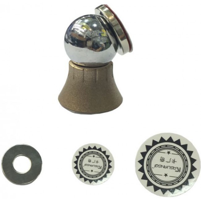 Margoun Magnetic Ball Car Mounted Holder and Stand for Mobile Phones and tablets 2-in-1, Gold