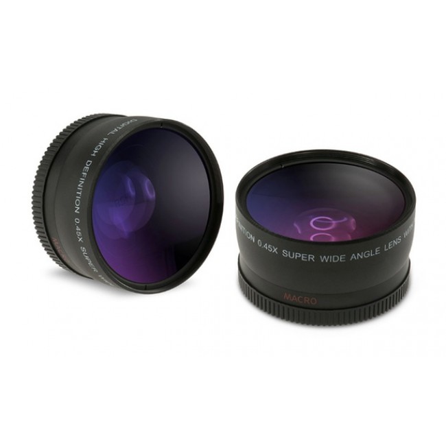 52mm Wide Angle and Macro Lens Set for Nikon Cameras