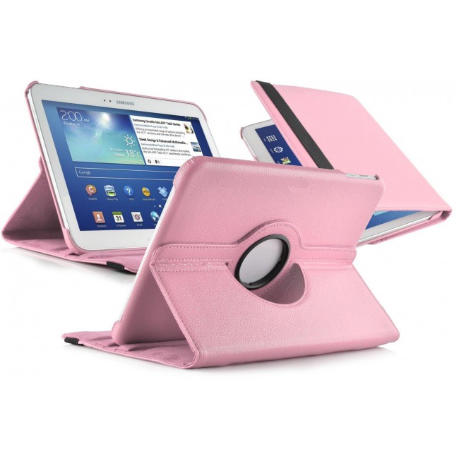 Margoun Waterproof 360 Degree Rotating Stand Smart Case Cover for Samsung Galaxy Note 10.1 In Pink
