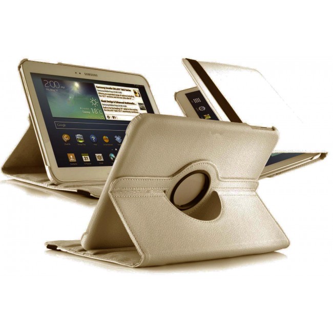 Margoun Waterproof 360 Degree Rotating Stand Smart Case Cover for Samsung Galaxy Note 10.1 In Gold