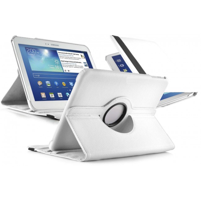 Margoun Waterproof 360 Degree Rotating Stand Smart Case Cover for Samsung Galaxy Note 10.1 In White