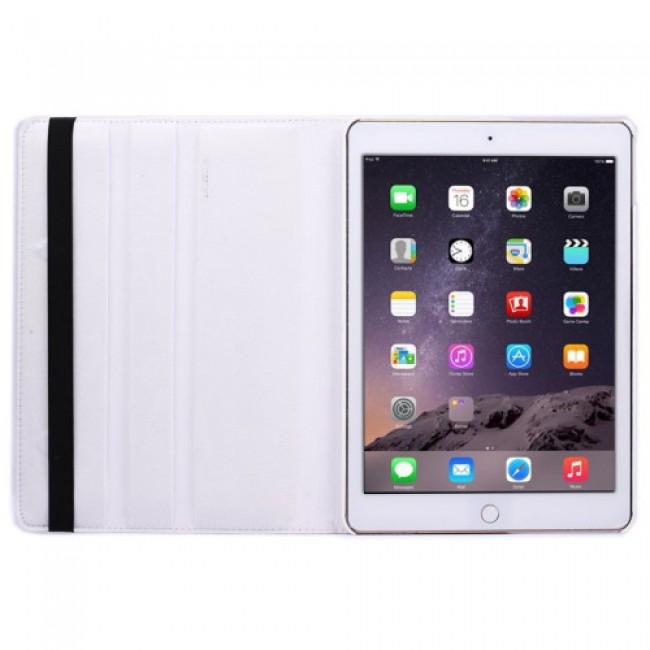 Margoun case iPad Air 2 Case Rotating Stand Case with Smart Cover Auto Sleep, Wake Feature in White
