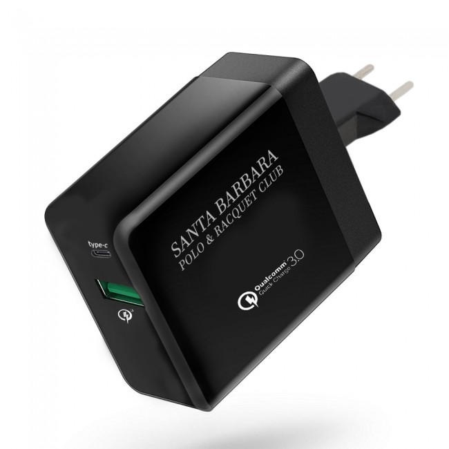 Santa Barbara Polo &amp; Racquet Club QC3.0 Wall Charger (Type-C/USB)