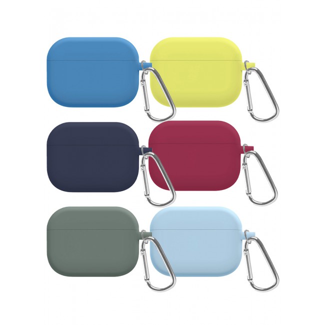 MARGOUN 6 Pack Shockproof Case For Airpod Pro Silicone Protective Case Shockproof Case Ultra Slim Cover with Keychain Carabiner Multicolour - L