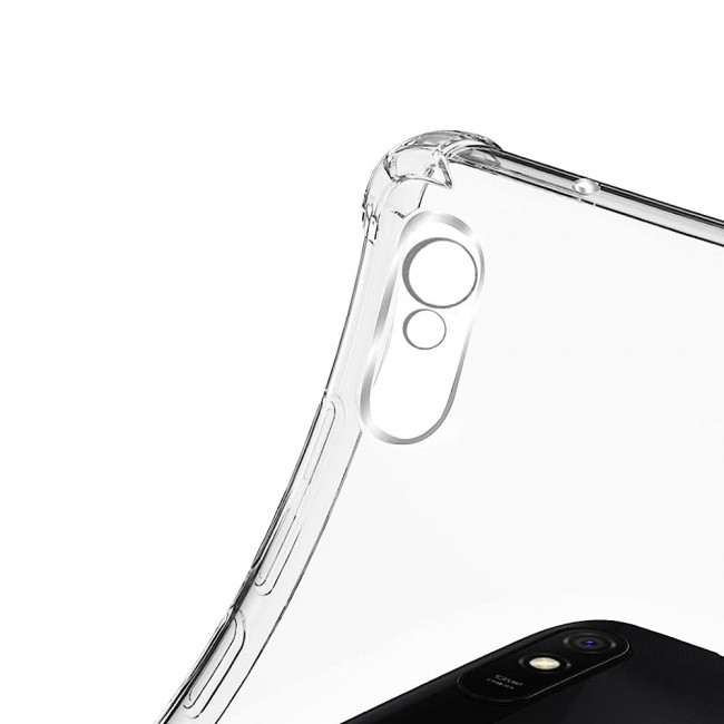 CATANES For Xiaomi Redmi 9A Case Cover Clear Protective TPU Four Corners Cover Transparent Soft Case