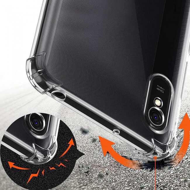 CATANES For Xiaomi Redmi 9A Case Cover Clear Protective TPU Four Corners Cover Transparent Soft Case