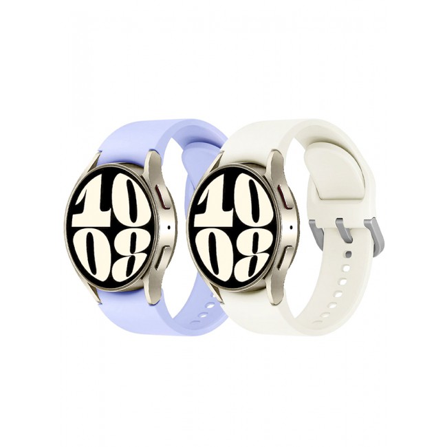 MARGOUN 2 Pack For Samsung Galaxy Watch 6/6 Classic 20mm Silicone Band Flexible and Durable Replacement Sport Strap