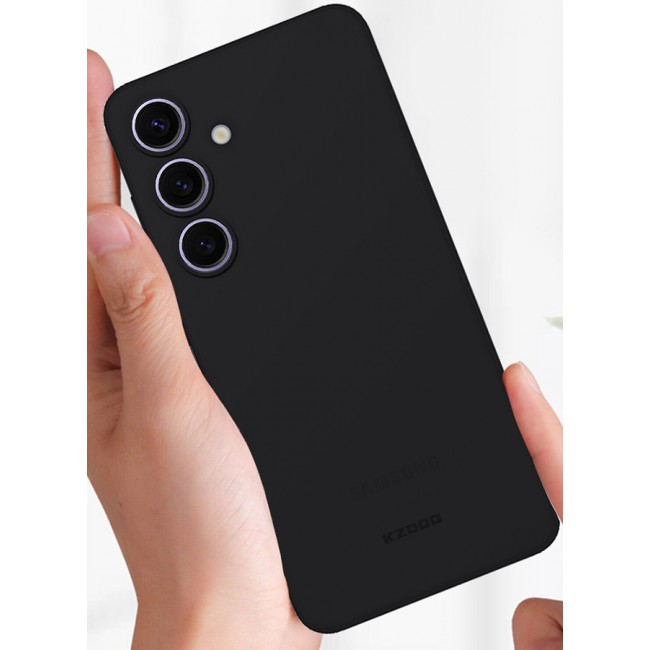 KZDOO Samsung Galaxy S24 Plus Case Slim Thin Air Skin Full Coverage Protective Case Sturdy Durable Thin Case Drop Protection Case Cover Transparent Black