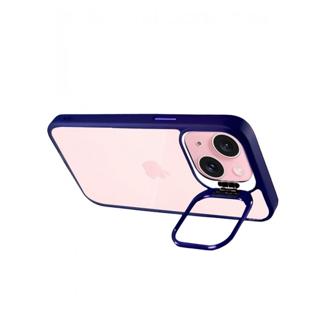 CATANES 2 Pack iPhone 15 Plus Case Cover and Lens Protector and Screen Protector Built-in Camera Stand and Compatible with MagSafe Full Body Shockproof Case Clear Blue