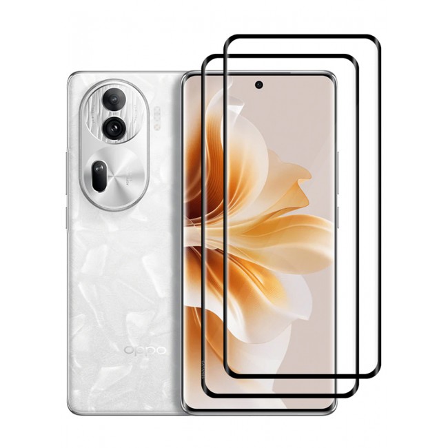 CATANES 2 Pack For Oppo Reno11 Pro Screen Protector Full Coverage Screen Protector Clear Anti-Bubble Shield Tempered Glass Screen Protector