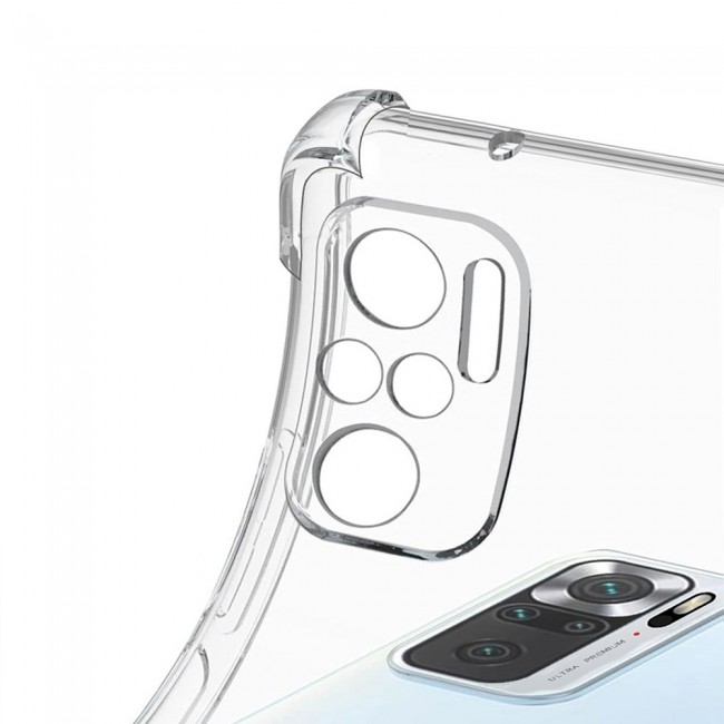 MARGOUN For Xiaomi Redmi Note 10S 4G Case Cover Clear Protective TPU Four Corners Cover Transparent Soft Case