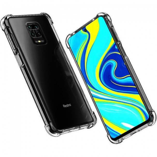 CATANES For Xiaomi Redmi Note 9S Case Cover Clear Protective TPU Four Corners Cover Transparent Soft Case
