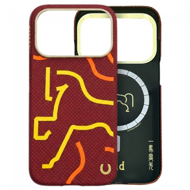Horse Style Bamboo Protective Case for iPhone 17 Pro Max Magsafe – Ultra Durable, Lightweight &amp; Premium Design Maroon