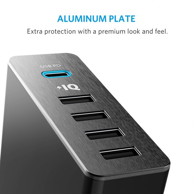 Anker PowerPort 6 Ports USB Charging Hub - Black