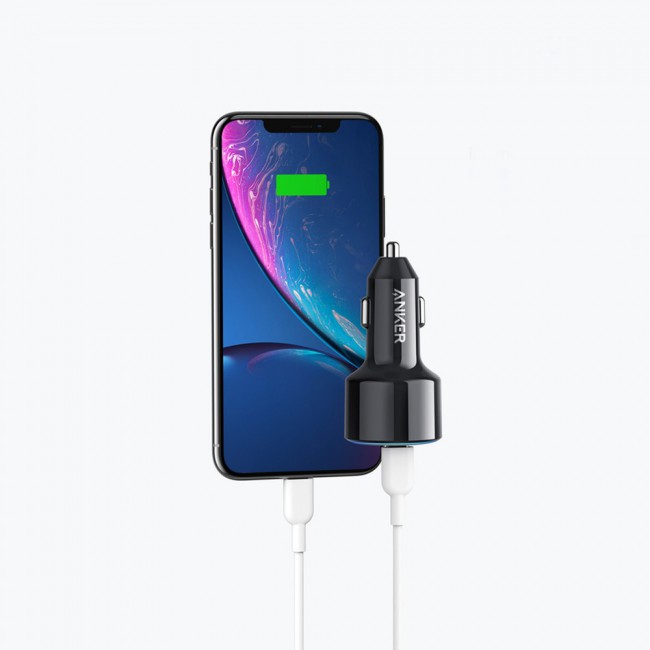 Anker PowerDrive Speed Plus 2 Duo 2-Port USB and Type-C Car Charger