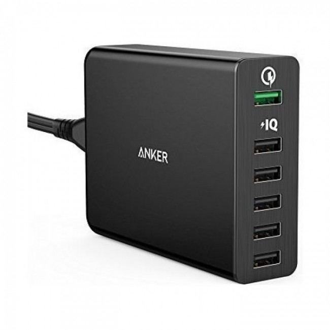 Anker PowerPort 6 Ports USB Charging Hub - Black