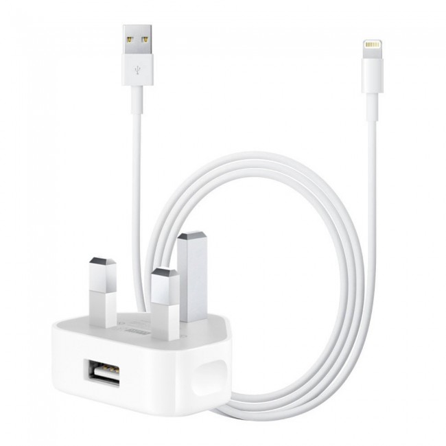 2-Pack Apple Power Adapter and Lightning USB Cable 1m