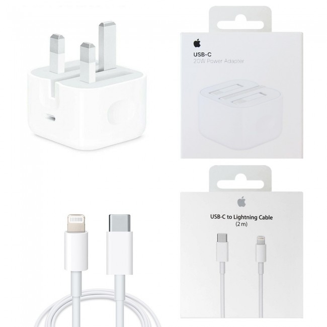 Chargeur Apple USB-C 20W + Câble USB-C 2m - Pack Original Apple