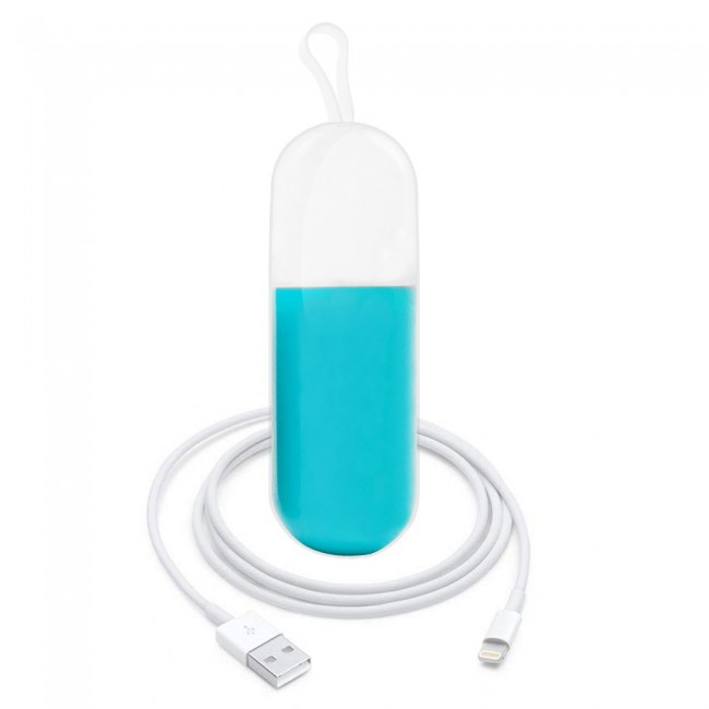 Margoun Lightning to USB Cable 1m – White  with Tube Cable Organizer - Black , White , Blue , Purple