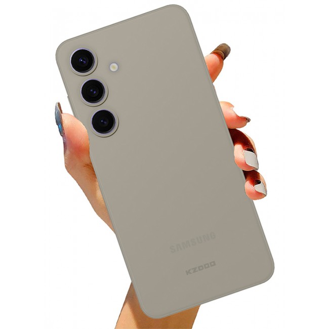 KZDOO Samsung Galaxy S24 Plus Case Slim Thin Air Skin Full Coverage Protective Case Sturdy Durable Thin Case Drop Protection Case Cover Transparent Grey