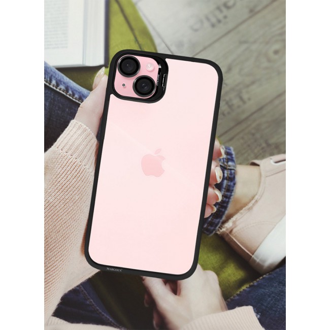 CATANES iPhone 15 Plus Case Cover and Lens Protector Built-in Camera Stand and Compatible with MagSafe Full Body Shockproof Case Clear Black