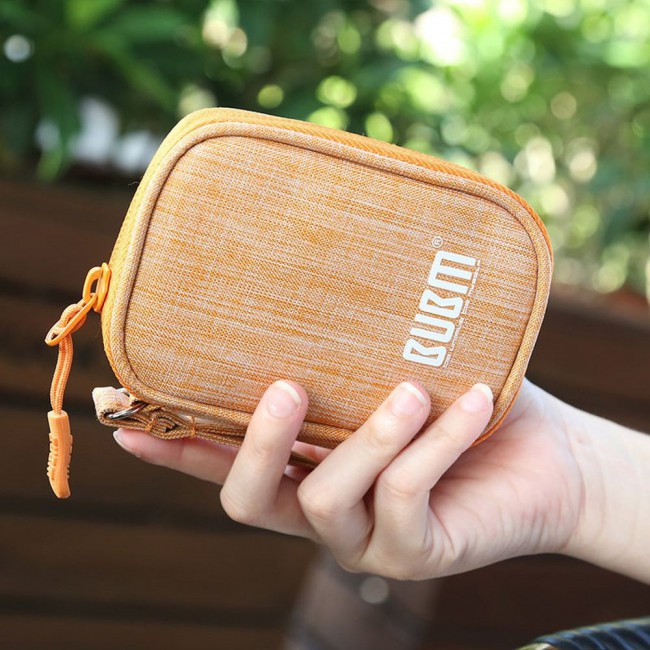 BUBM QYR Double Layer Electronics Accessories Storage Bag - Orange