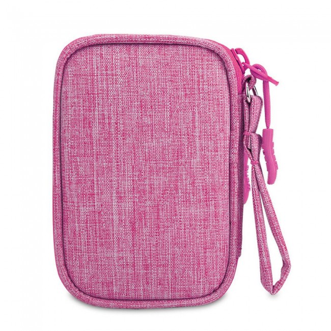 BUBM QYR Double Layer Electronics Accessories Storage Bag - Pink