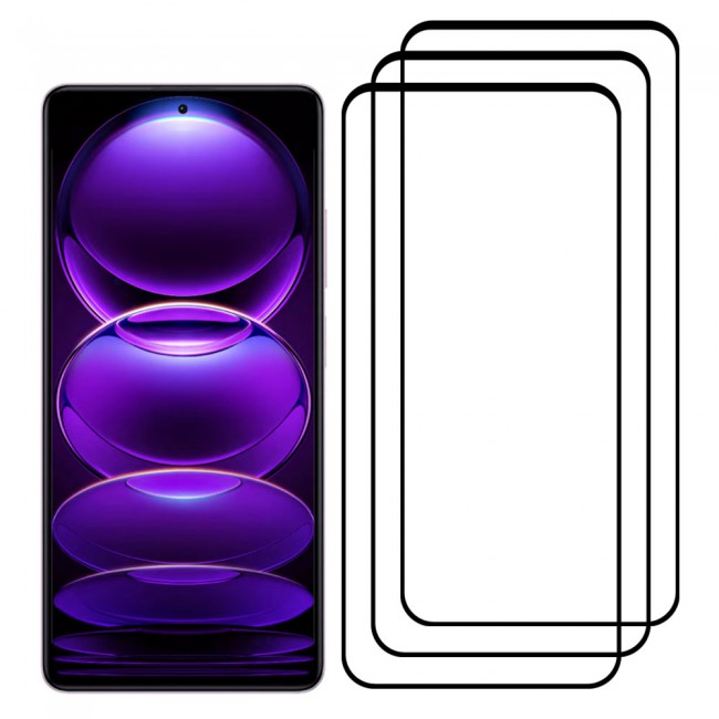 CATANES 3 Pack for Xiaomi Redmi Note 12 Pro Screen Protector 3D Tempered Glass Protective Film