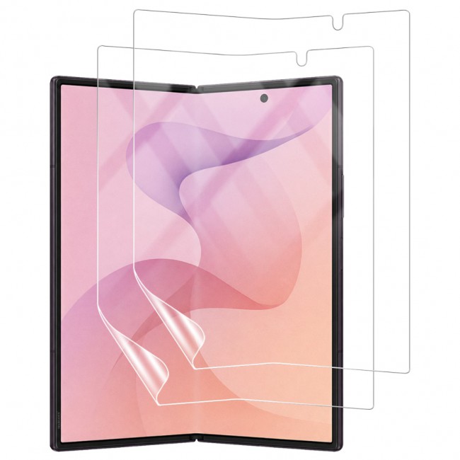 2 Pack HD Clear Compatible with Samsung Galaxy Z Fold 8 Ultra Full Body Screen Protector Hydrogel (NOT GLASS) Film Set , Front Inner &amp; Back Protective Membrane