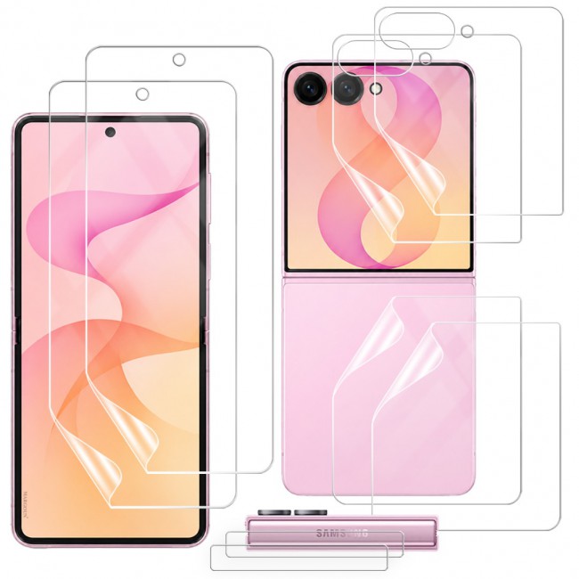 2 Pack HD Clear Compatible with Samsung Galaxy Z Flip 8 Screen Protector Film , Flexible Hydrogel (NOT Glass) Front Cover Guard