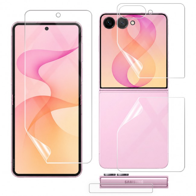 HD Clear Compatible with Samsung Galaxy Z Flip 8 Screen Protector Film , Flexible Hydrogel (NOT Glass) Front Cover Guard