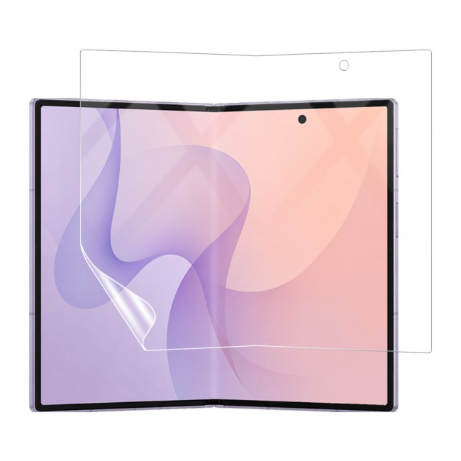 HD Clear Compatible with Samsung Galaxy Z Fold 8 Full Body Screen Protector Hydrogel (NOT GLASS) Film Set , Front Inner &amp; Back Protective Membrane