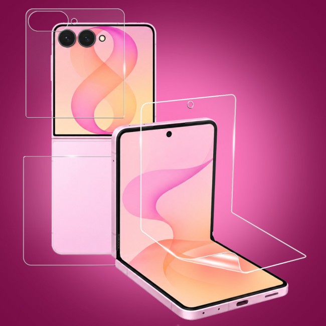 HD Clear Compatible with Samsung Galaxy Z Flip 8 Screen Protector Film , Flexible Hydrogel (NOT Glass) Front Cover Guard