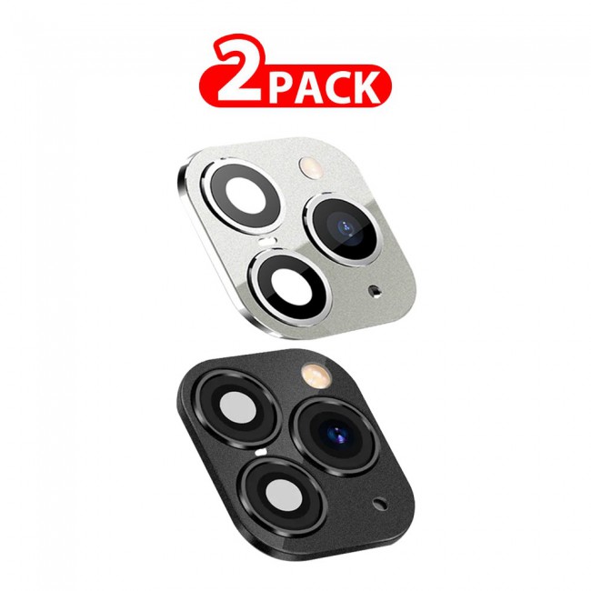 CATANES 2 Pack For iPhone X XS Duplicate Camera Lens Camera Upgrade Protective Lens Change iPhone X XS to 11 Pro 11 Pro Max Black White
