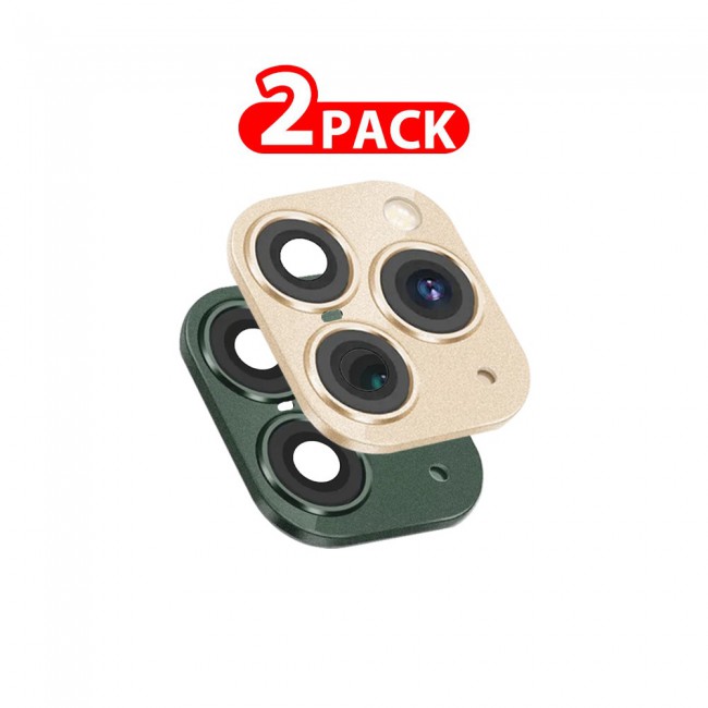 CATANES 2 Pack For iPhone X XS Duplicate Camera Lens Camera Upgrade Protective Lens Change iPhone X XS to 11 Pro 11 Pro Max Gold Green