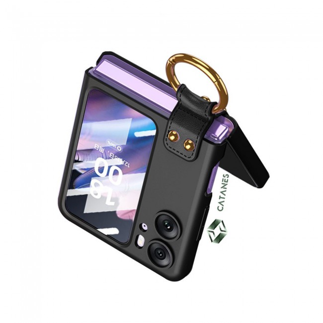 CATANES For OPPO Find N2 Flip 5G Case Ultra-thin Plastic Matte Case with Grip/Black