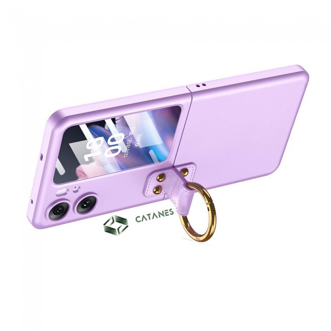 CATANES For OPPO Find N2 Flip 5G Case Ultra-thin Plastic Matte Case with Grip/Purple