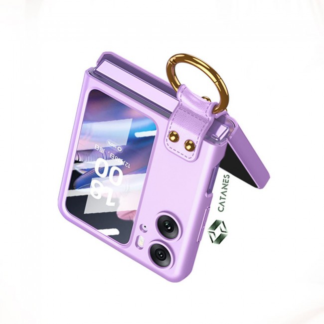 CATANES For OPPO Find N2 Flip 5G Case Ultra-thin Plastic Matte Case with Grip/Purple