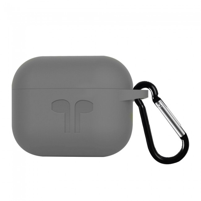 CATANES for Airpods 3 Case Cover Silicone with Clip, Airpods 3 Case 2021 3rd Generation (grey)