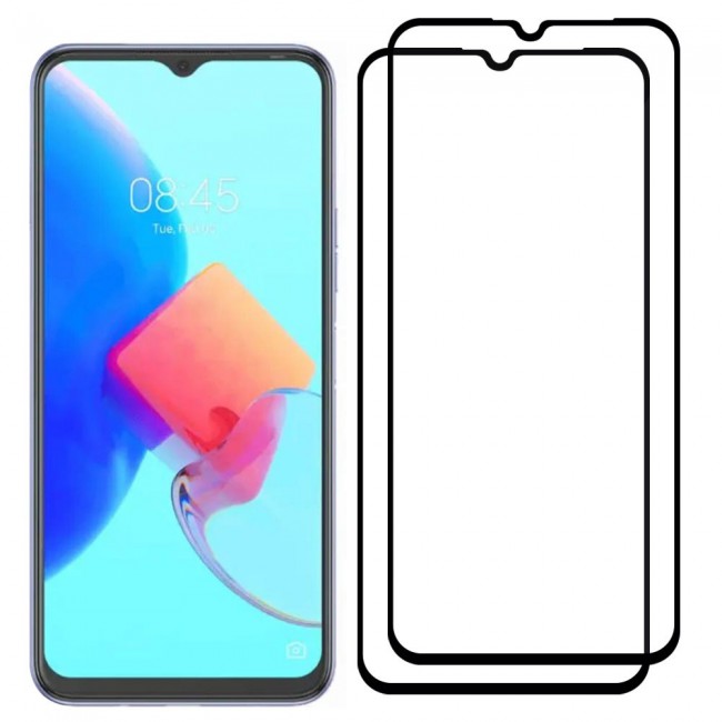 CATANES 2 Pack Tecno Spark 8C 4G Screen Protector Tempered Glass Full Glue Black side