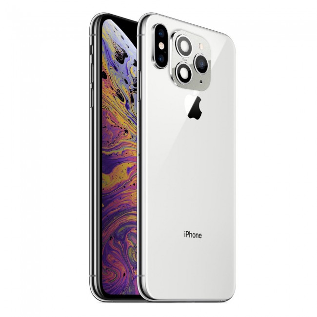 CATANES iPhone X XS Duplicate Camera Lens Camera Upgrade Protective Lens Change iPhone X XS to 11 Pro 11 Pro Max White