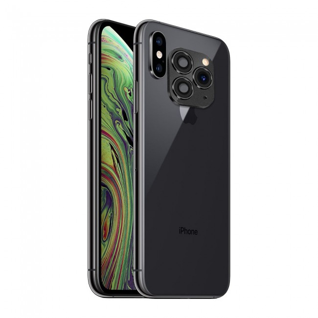 CATANES iPhone X XS Duplicate Camera Lens Camera Upgrade Protective Lens Change iPhone X XS to 11 Pro 11 Pro Max Black