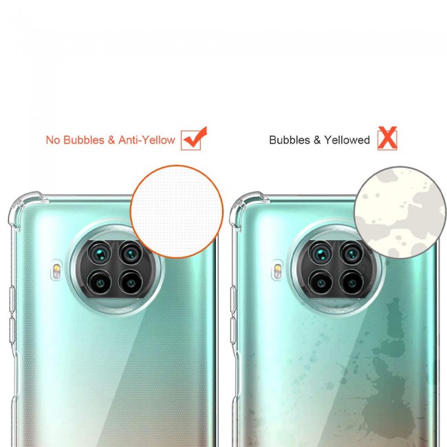 CATANES For Xiaomi Mi 10i 5G Case Cover Clear Protective TPU Four Corners Cover Transparent Soft Case