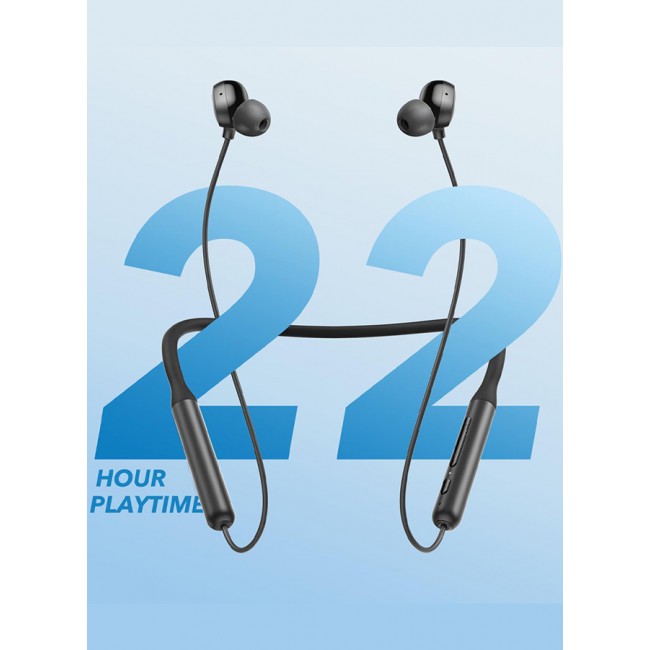 Anker Soundcore Life U2i Wireless Neckband Headphones USB-C Fast Charging Foldable and Lightweight Build Waterproof Headphones /Black