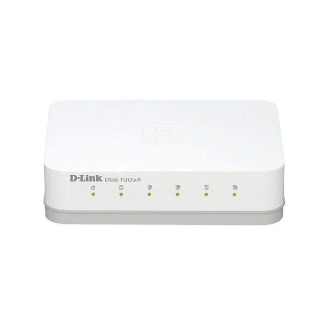 D-Link DGS 5 Port Desktop Switch DGS 1005A D-Link 5 Port Gigabit Easy Desktop - White