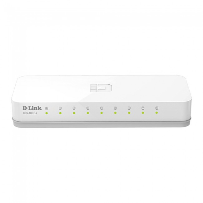 D-Link DES-1008A Desktop Switch 8-Port High Speed Ethernet Switch